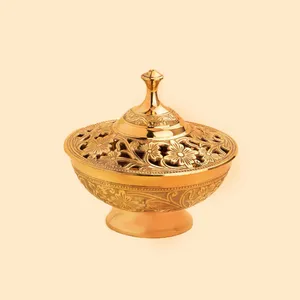 شکلات خوری برنجی مدل گل 3145