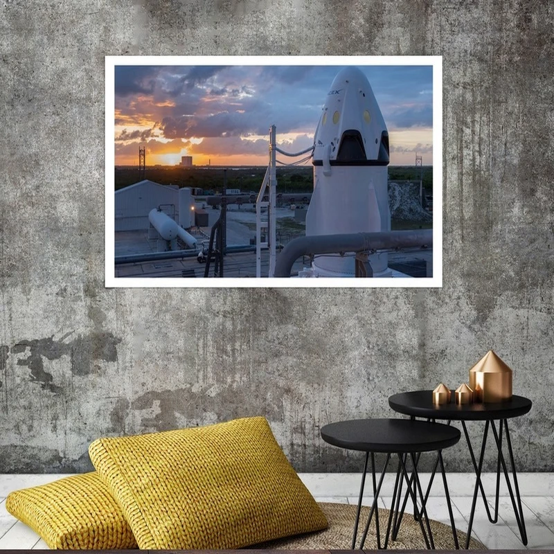 تابلو بکلیت طرح فضاپیما دراگون مدل قاب شاسی W-s8329