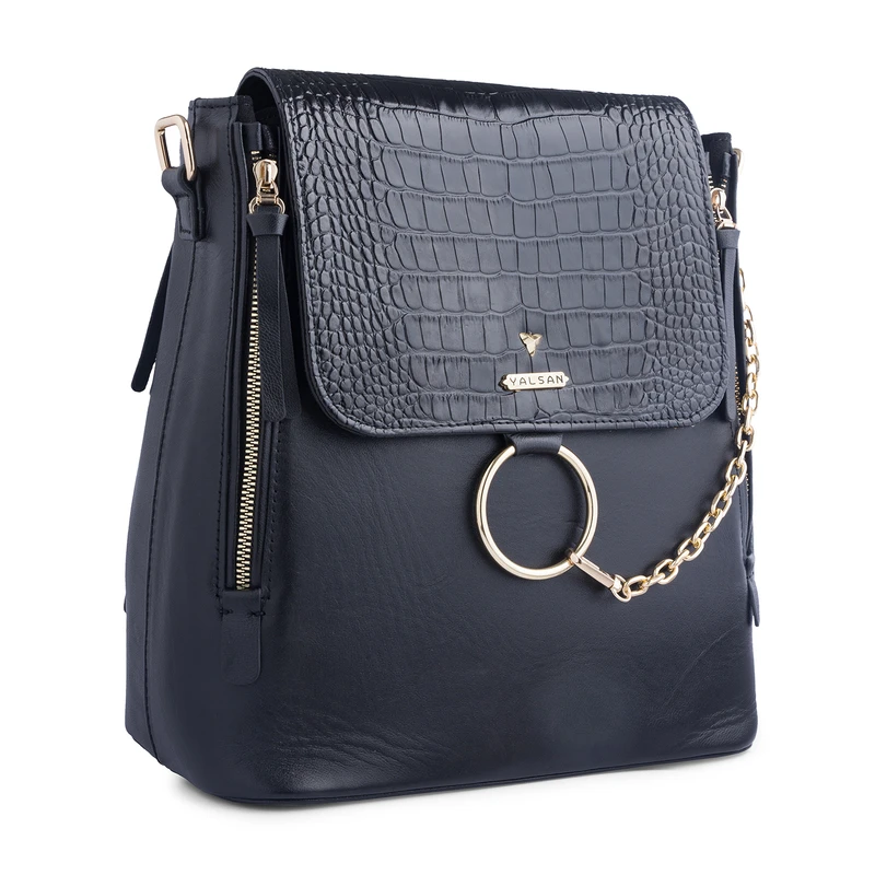 کوله پشتی زنانه چرم یلسان مدل آدرینا کد 6 ADR-055-BSGC