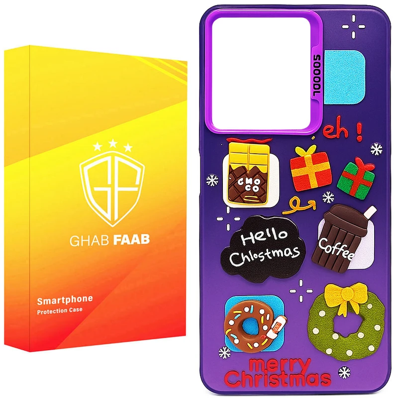 کاور قاب فاب مدل سوکول برجسته طرح دخترانه مناسب برای گوشی موبایل شیائومی  Redmi 13 4G