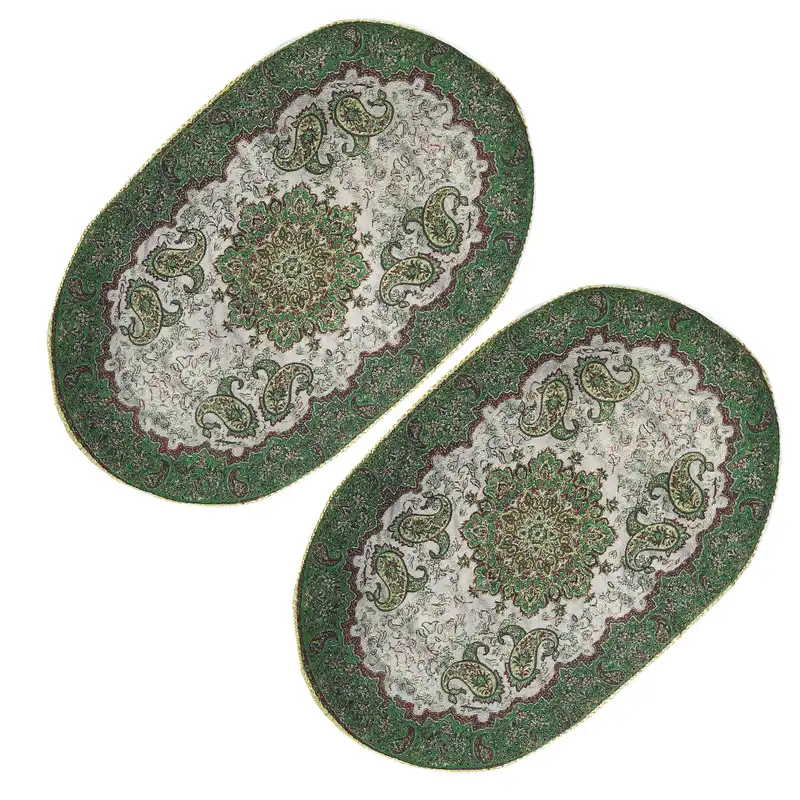 رومیزی ترمه مدل سالار کد D31-21 مجموعه 2 عددی