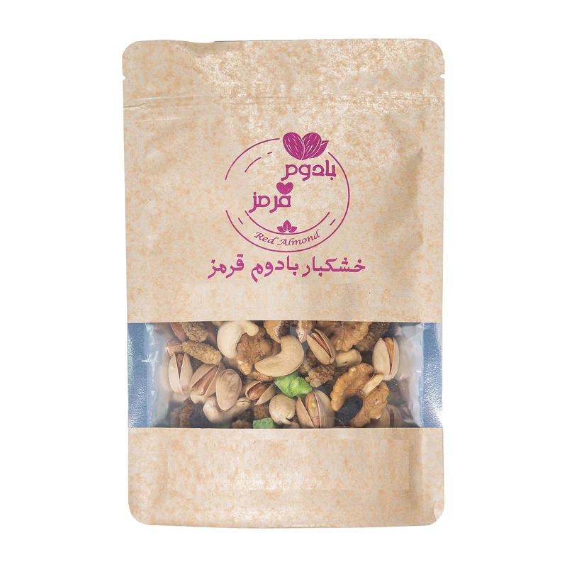 آجیل شیرین بادوم قرمز نمکدون - 500 گرم