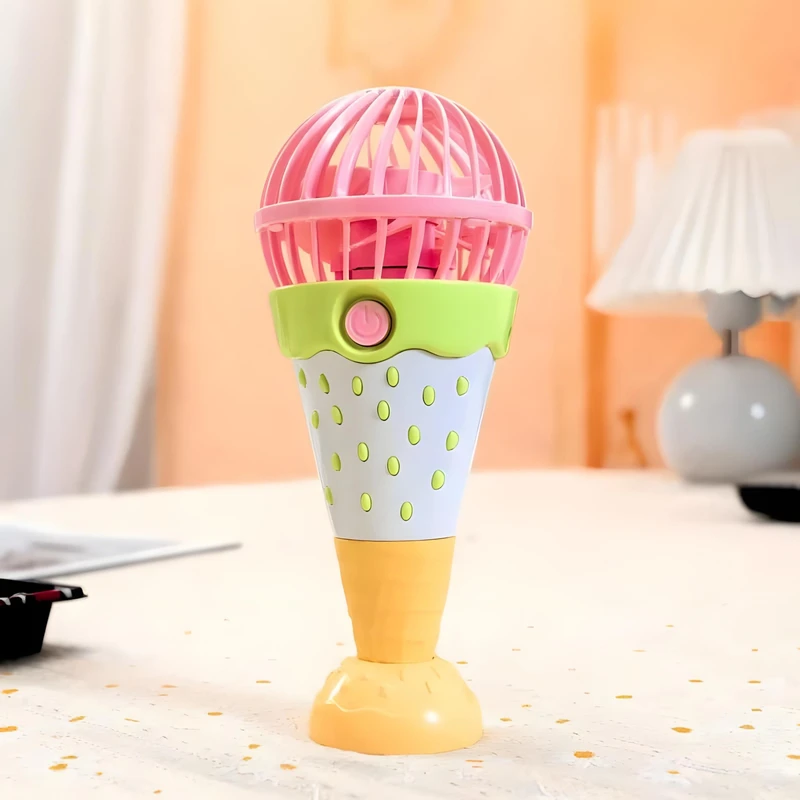 پنکه شارژی مدل بستنی قیفی کد2025