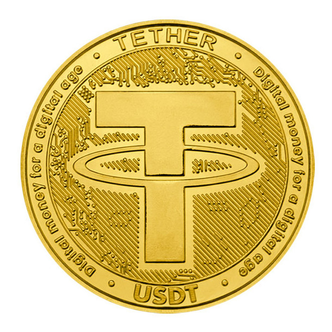 دکوری طرح سکه تتر مدل Thether Coin 2023