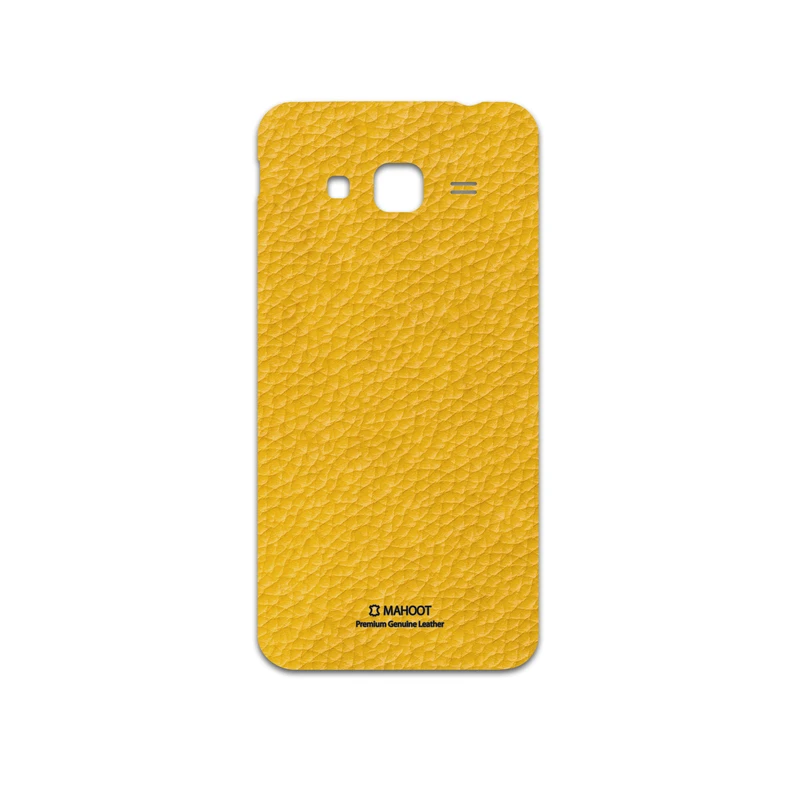 برچسب پوششی ماهوت مدل Mustard-Leather مناسب برای گوشی موبایل سامسونگ Galaxy J3 2016