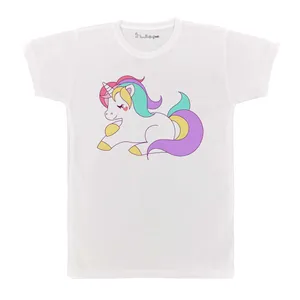 تی شرت بچگانه پرمانه طرح یونیکورن کد pmt.3335