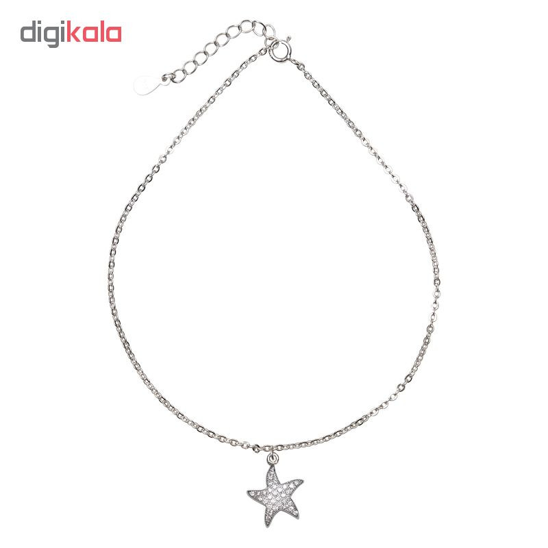 پابند نقره زنانه شهر جواهر مدل SJS-AN027