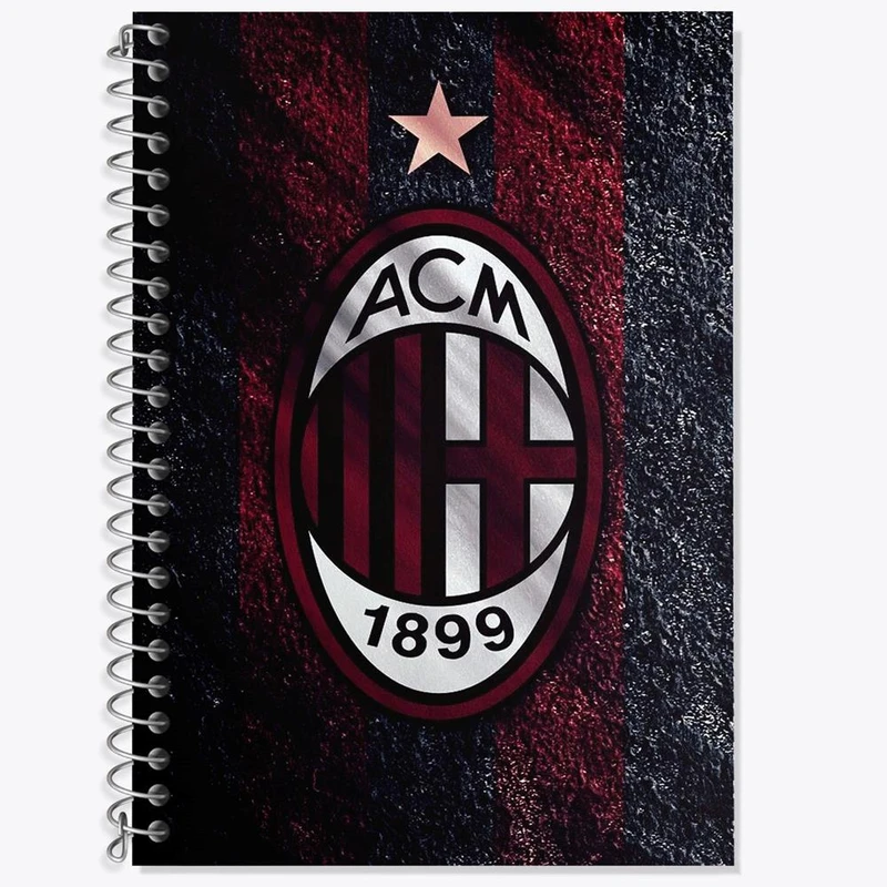 دفتر زبان 50 برگ خندالو مدل سه خط طرح باشگاه آث میلان کد 27247