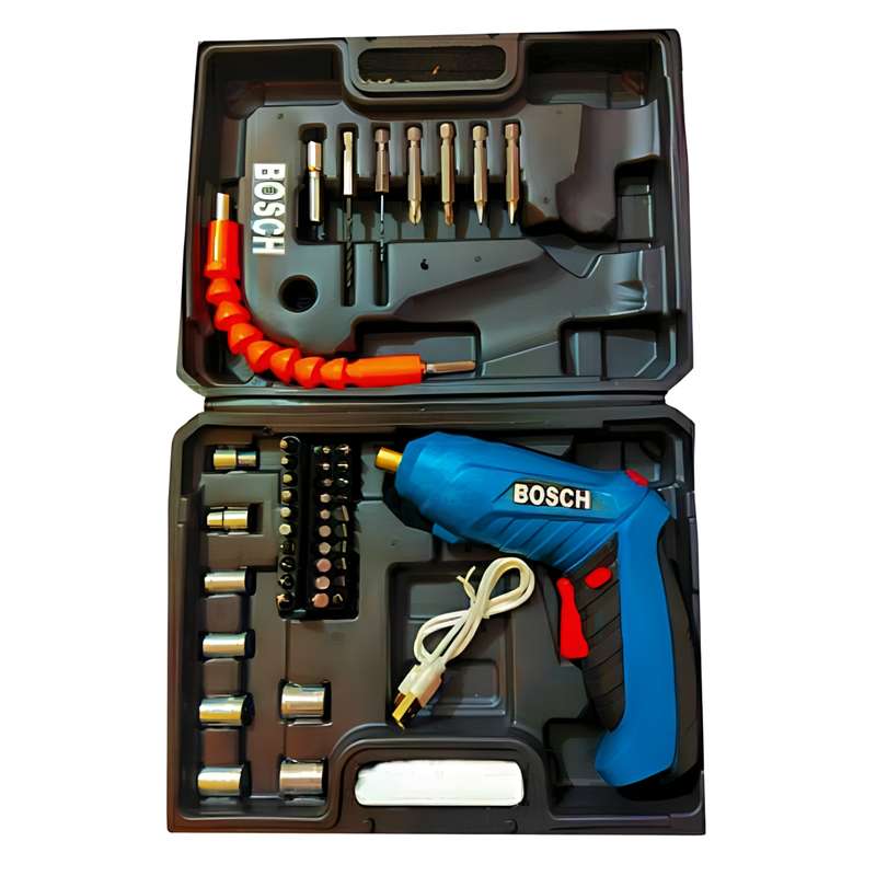 مجموعه 48 عددی دریل پیچ گوشتی شارژی بوش مدل Fh411 مجموعه 48 عددی دریل پیچ گوشتی شارژی بوش مدل Fh411