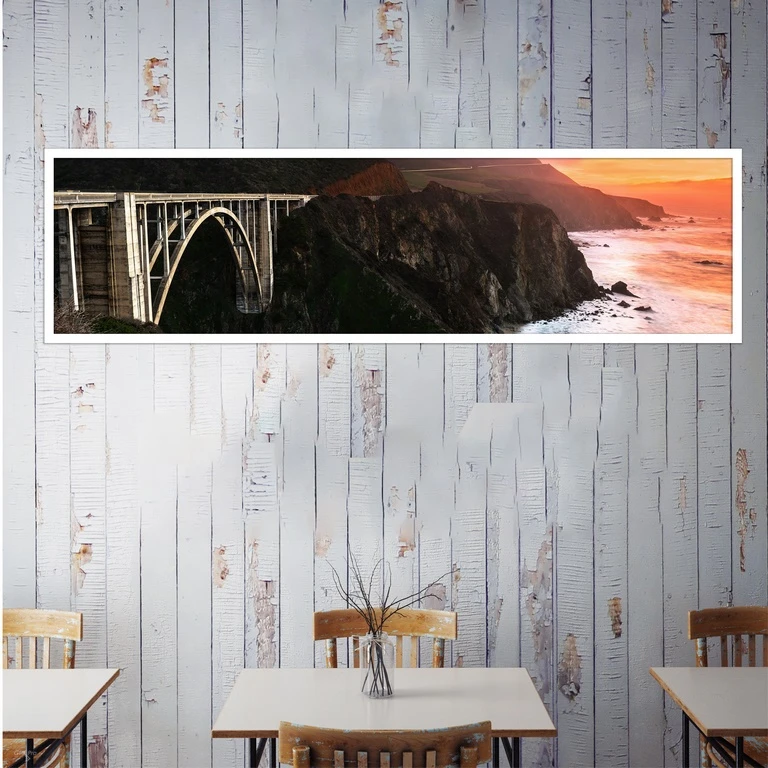 تابلو بکلیت طرح منظره جاده کوهستانی مدل کشیده W-7411