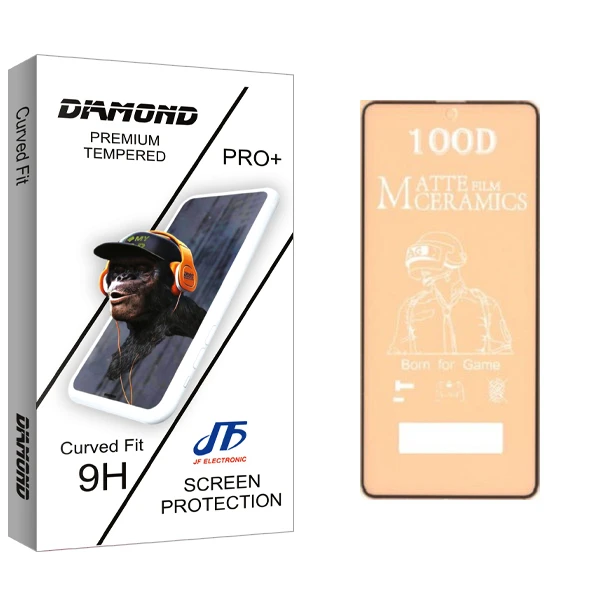 محافظ صفحه نمایش مات جی اف مدل Diamond glass مناسب برای گوشی موبایل اپل IPHONE 11 pro max