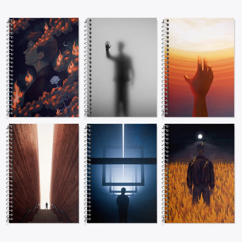 دفتر زبان 50 برگ خندالو مدل دو خط طرح پسرانه کد 980 مجموعه 6 عددی