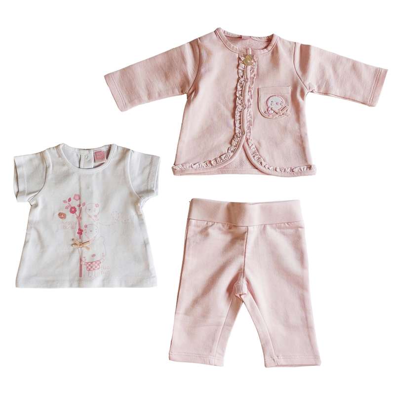 ست 3 تکه لباس نوزادی دخترانه توک توک مدل لوپیل