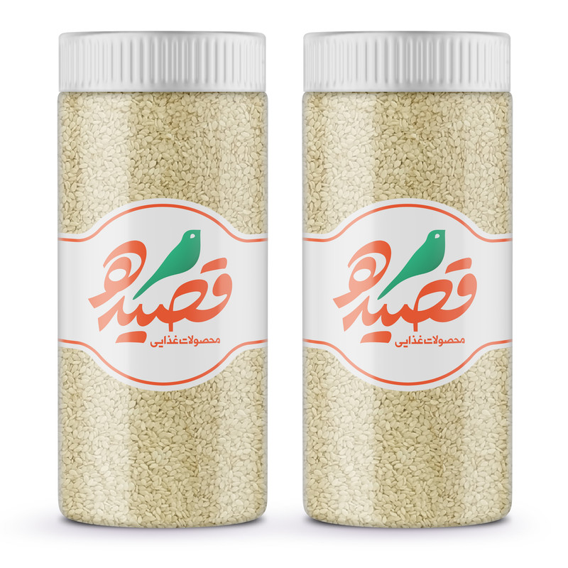 کنجد سفید ممتاز قصیده - 400 گرم بسته 2 عددی