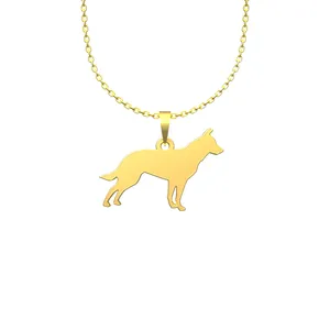 گردنبند طلا 18 عیار زنانه مدوپد مدل سگ کد J3-1-1041