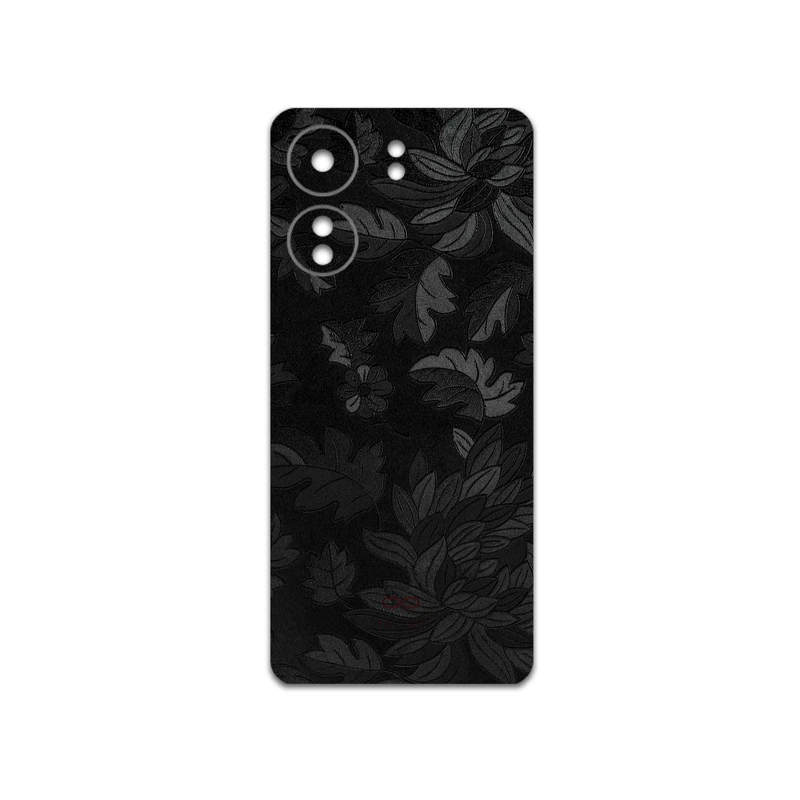 برچسب پوششی ماهوت مدل Black-Wildflower مناسب برای گوشی موبایل شیائومی Poco C65