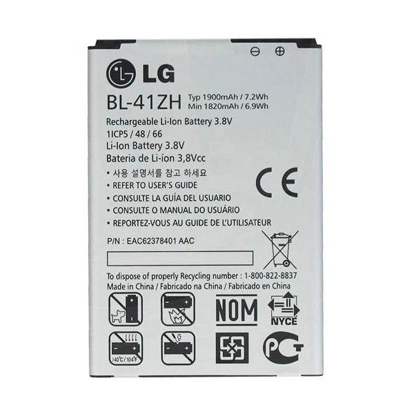 باتری موبایل مدل BL-41ZH24 ظرفیت 1900 میلی آمپر ساعت مناسب برای گوشی موبایل ال جی L50