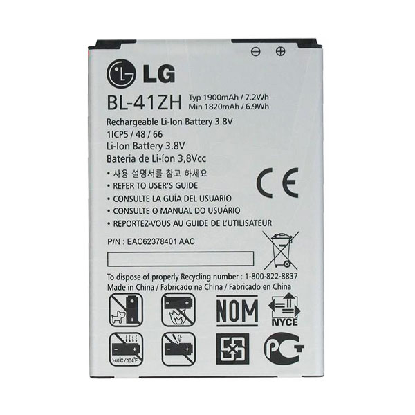 باتری موبایل مدل BL-41ZH25 ظرفیت 1900 میلی آمپر ساعت مناسب برای گوشی موبایل ال جی LEON