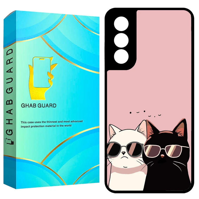 کاور قاب گارد طرح گربه مدل GS21F20 مناسب برای گوشی موبایل سامسونگ Galaxy S21 FE 5G