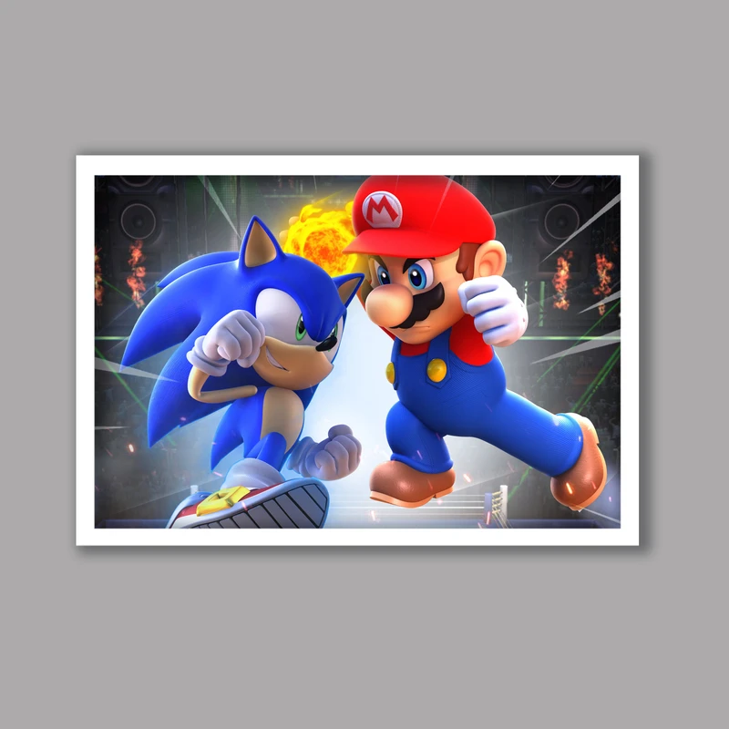 تابلو کودک و نوزاد مدل سونیک و سوپرماریو کد LA-G10669