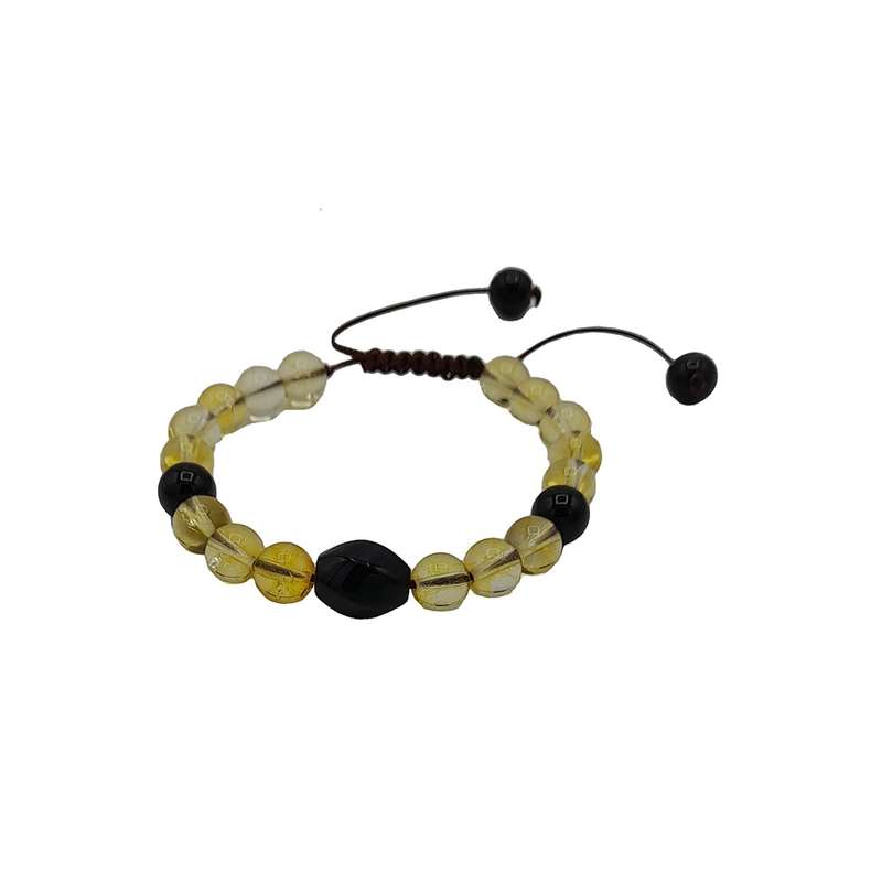 دستبند ناماسته مدل عقیق سیاه و سیترین کد 83 دستبند ناماسته مدل عقیق سیاه و سیترین کد 83
