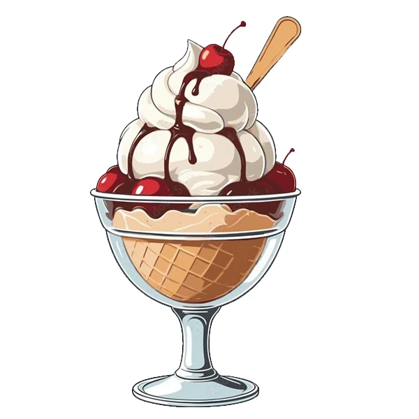 استیکر پارچه و لباس پاد آفرین طرح بستنی شیک خامه کد 5769