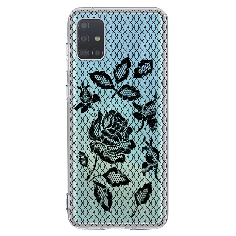 کاور مگافون طرح گل مدل C43-B مناسب برای گوشی موبایل سامسونگ Galaxy A51 