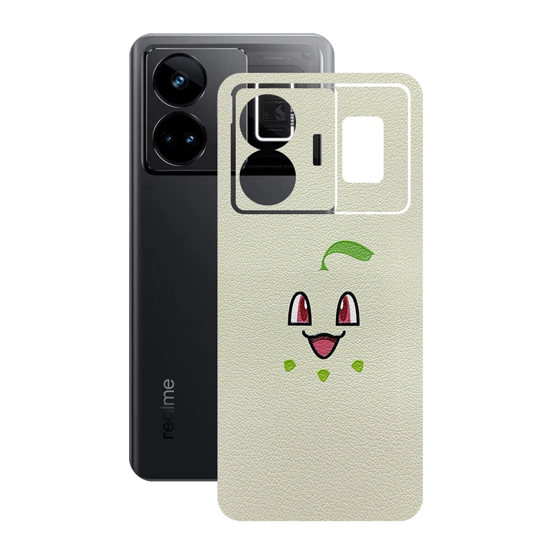 برچسب پوششی ریمکس مدل Leth طرح چیکوریتا پوکمون مناسب برای گوشی موبایل ریلمی GT3