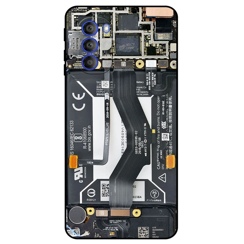 کاور مگافون طرح برد موبایل مدل 8004 مناسب برای گوشی موبایل موتورولا Moto G51 5G