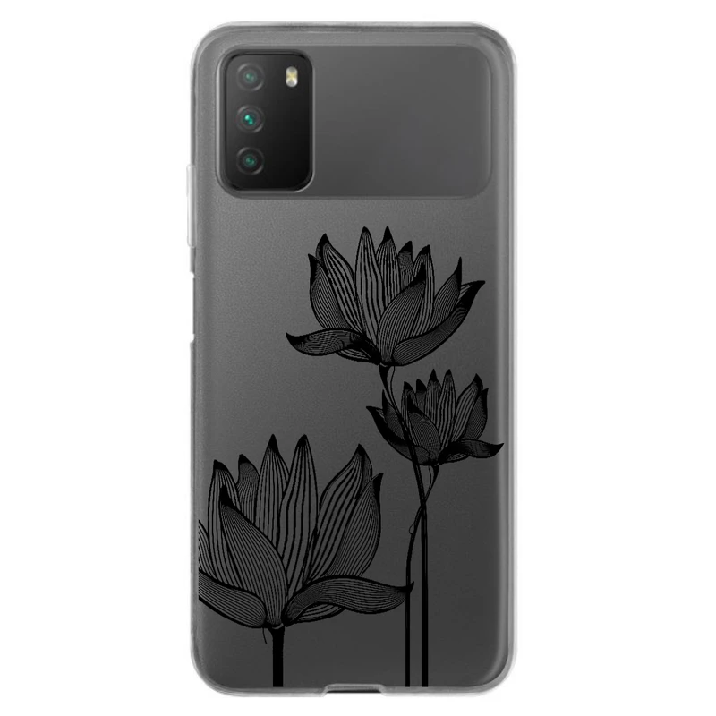 کاور مگافون طرح گل مدل C47-B مناسب برای گوشی موبایل شیائومی Poco M3