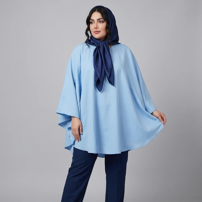 پانچو زنانه نخی دانژه مدل R63