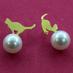 گوشواره طلا 18 عیار زنانه کانیار گالری مدل E62