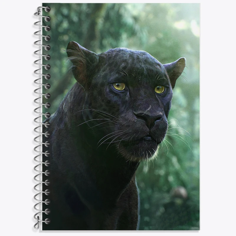 دفتر زبان 50 برگ خندالو مدل دو خط طرح ببر سیاه کد F138