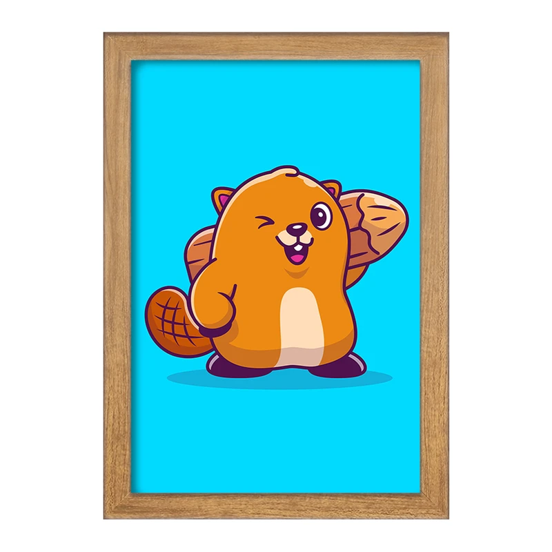 تابلو خندالو مدل حیوانات بامزه سمور کد 29637