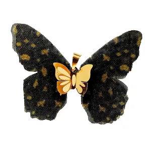 آویز گردنبند طلا 18 عیار زنانه مدل   پروانه کد 180