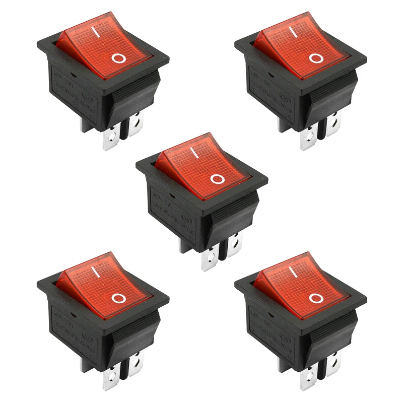 کلید راکر مدل 4 پایه کد KCD4 بسته 5 عددی