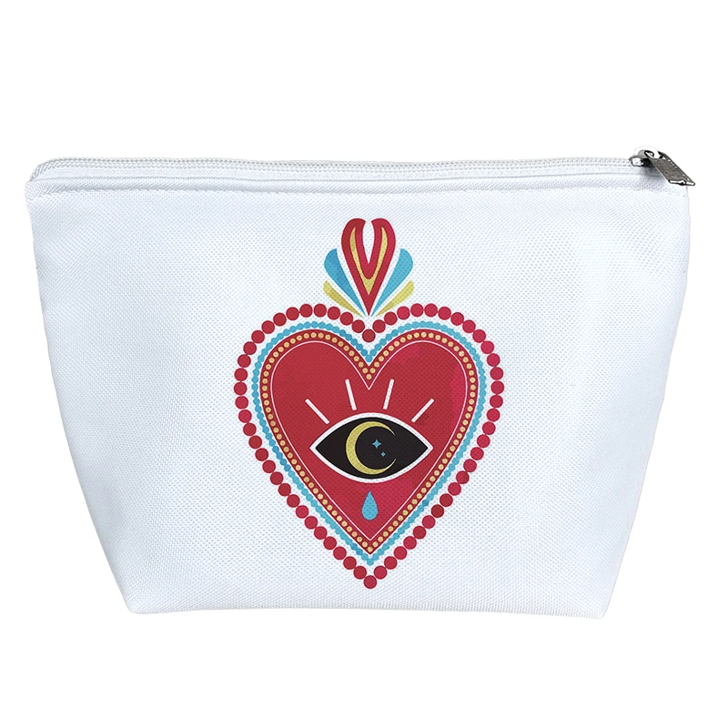 کیف لوازم آرایش دخترانه خندالو مدل چشم قلب   کد 7390