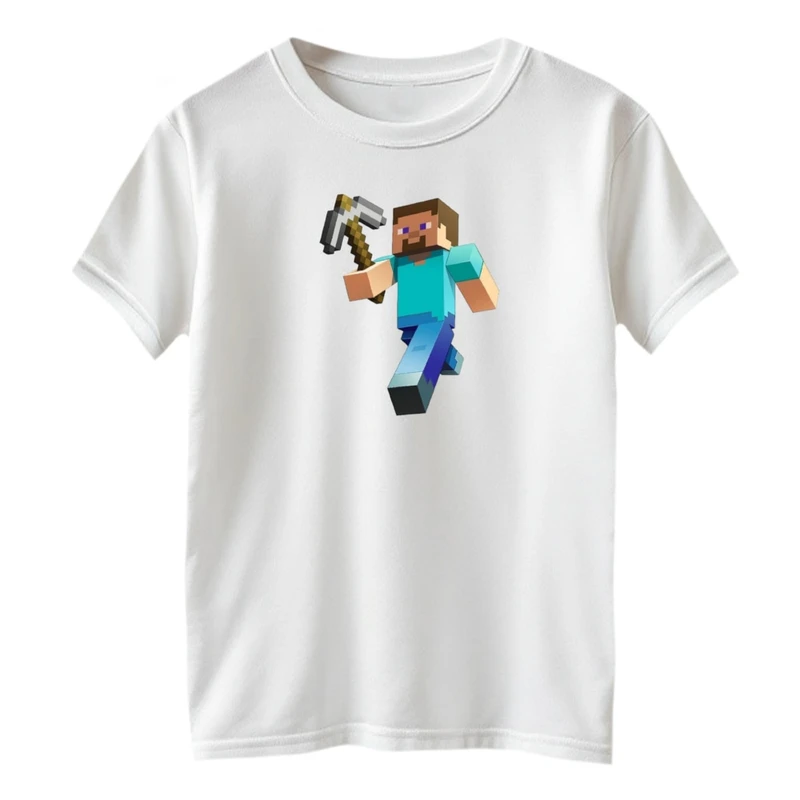 تی شرت آستین کوتاه بچگانه مدل ماینکرفت کد03