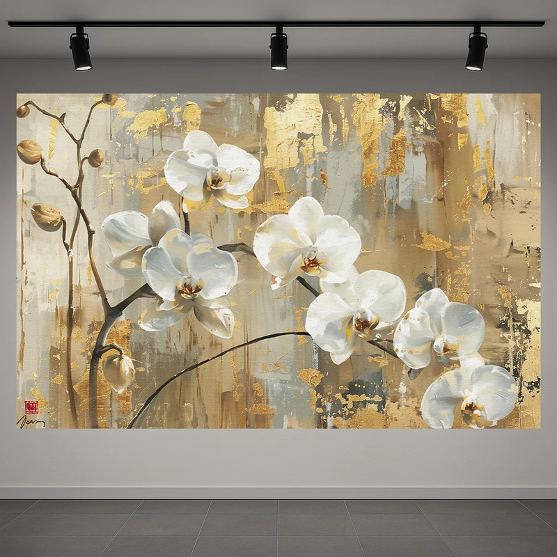 پوستر طرح نقاشی گل مدل انتزاعی کد AR3059550