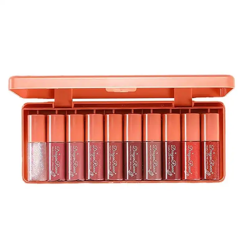 رژلب مایع دراگون رانی مدل pearly کد 02 مجموعه ۱۰ عددی