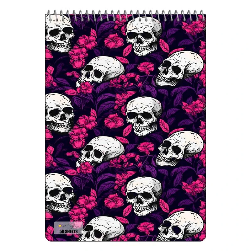 دفتر نقاشی 50 برگ سیمی کارنیکا طرح اسکلت Skeleton کد 51955