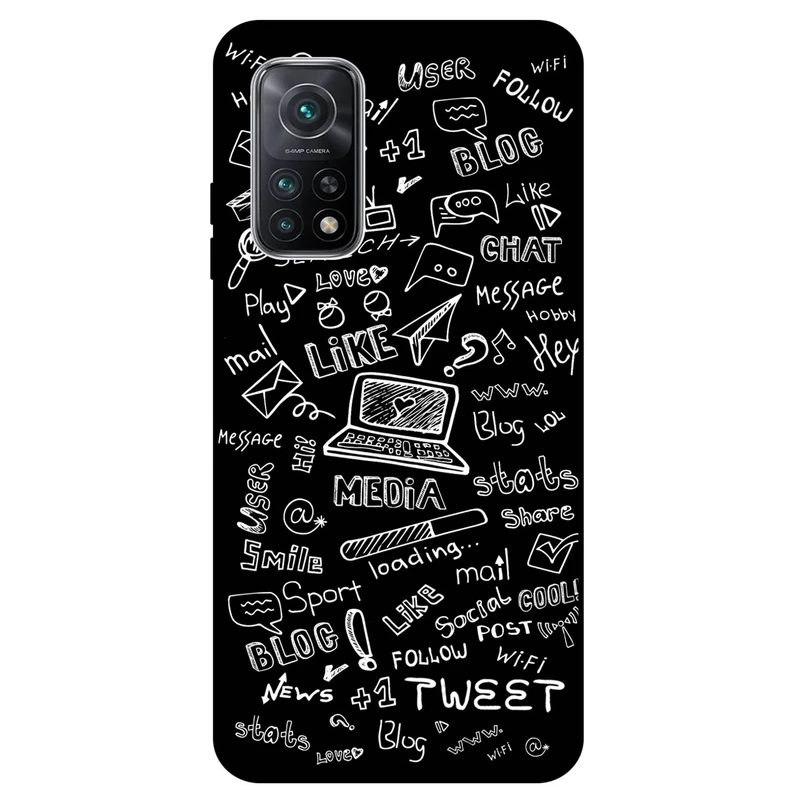 کاور مگافون طرح رسانه های اجتماعی مدل 1898 مناسب برای گوشی موبایل شیائومی Redmi K30S