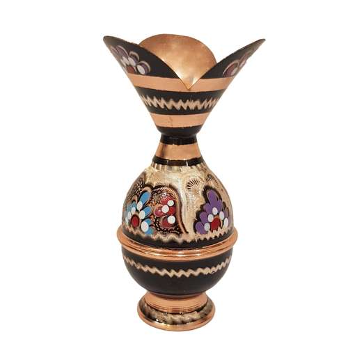 گلدان میناکاری طرح سه لبه مدل نقلی  کد 131