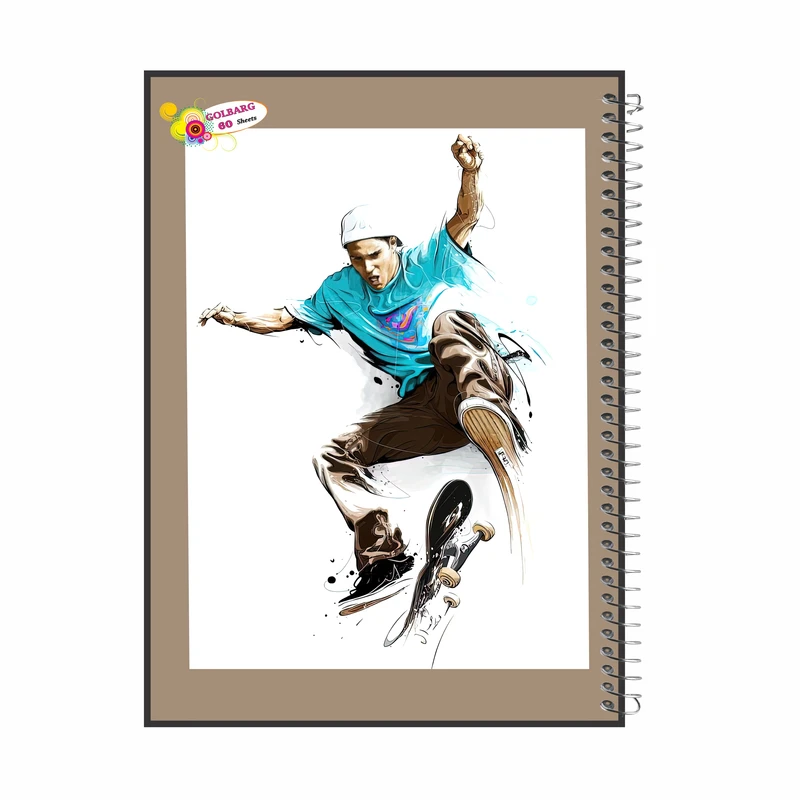 دفتر مشق 60 برگ گلبرگ مدل ورزشی کد 1811