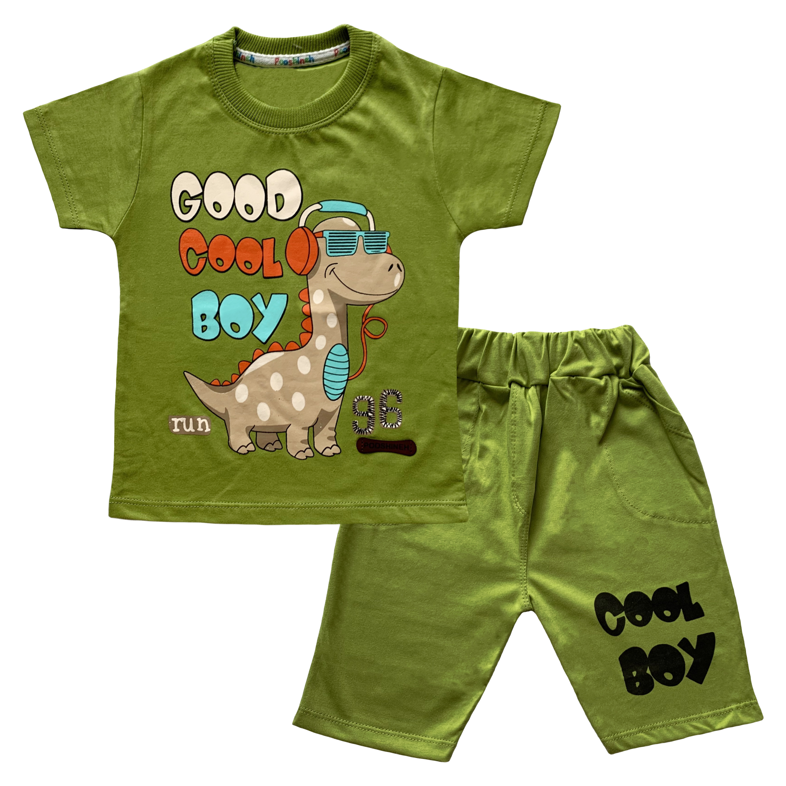 ست تی شرت و شلوارک نوزادی طرح Cool Boy کد FF-222