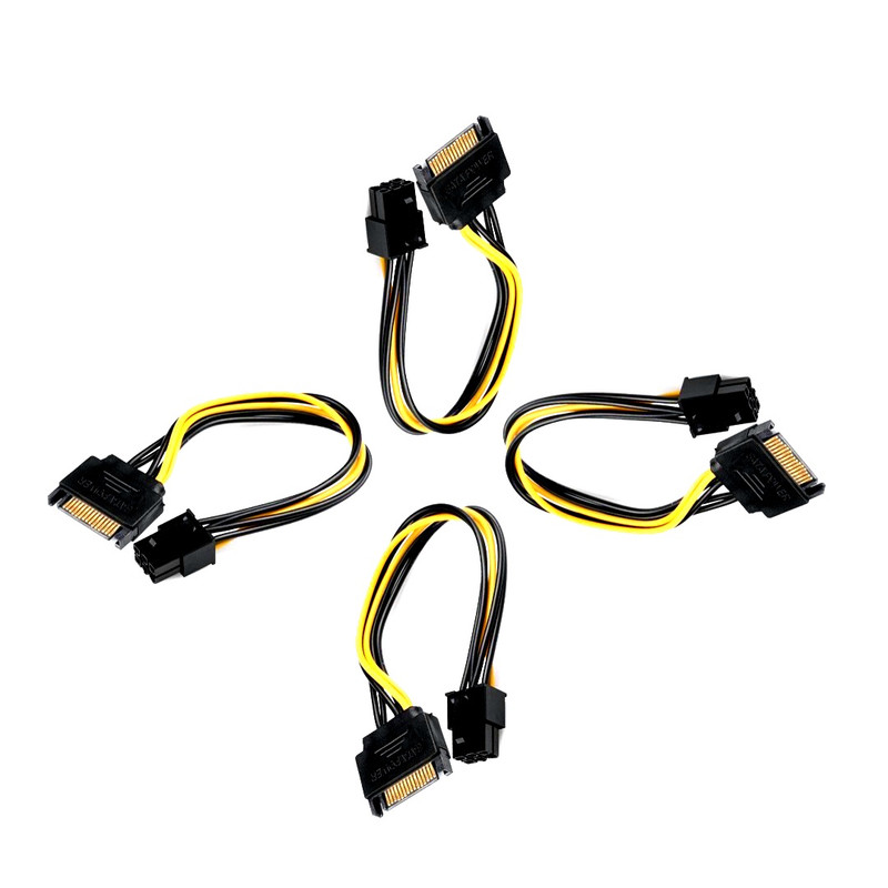 کابل برق ساتا به 6 پین مدل STX بسته 4 عددی