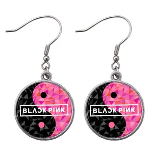 گوشواره دخترانه مدل گروه موسیقی Black Pink کد 42