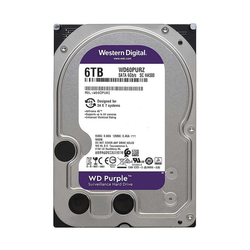 هارددیسک اینترنال وسترن دیجیتال مدل WD60EPURZ ظرفیت 6 ترابایت