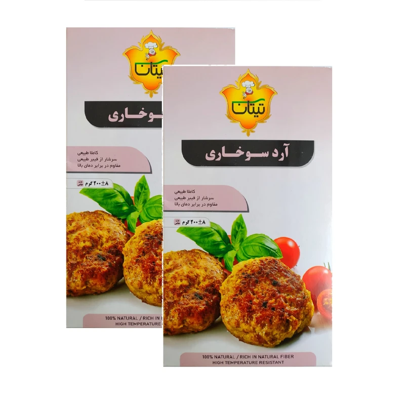 آرد سوخاری تیتان - 200 گرم بسته 2 عددی