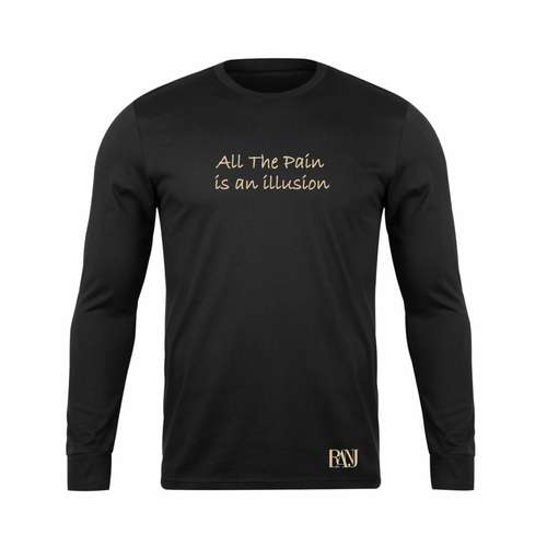 تی شرت آستین بلند مردانه رانژ مدل سایز بزرگ 40013 رنگ مشکی